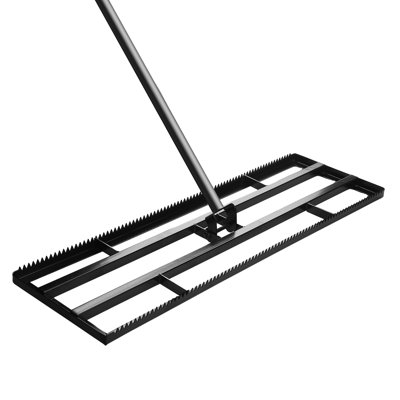 Lawn Leveling Rake, 45"x10" Level Lawn Tool with Serrated Edge & Smooth Plate, Heavy-duty Lawn Leveler with 78" Steel with Adjustable Handle, Yard Lev