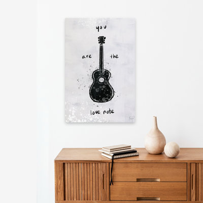 Turn It Up VII - Guitare acoustique noir, gris, art