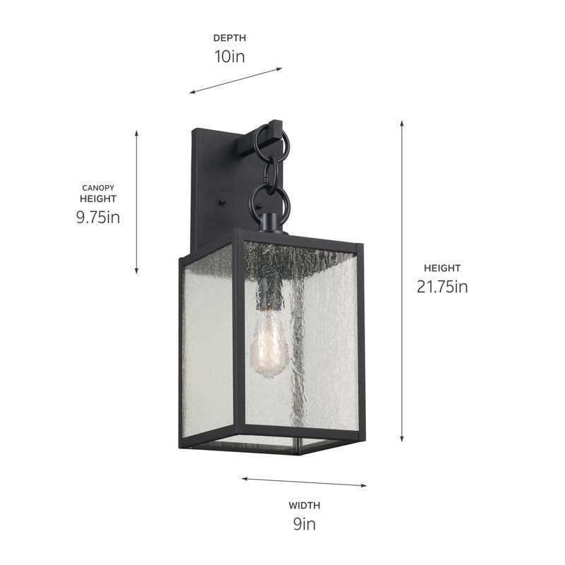 Bailly Aluminum Wall Light, 21.75" H x 9" W x 10" D