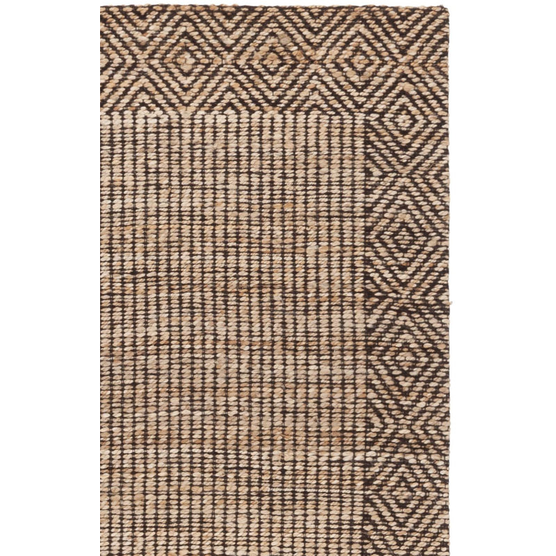 Tapis géométrique en fibre naturelle 565 jacquard, Rectangulaire 8 pi x 10 pi