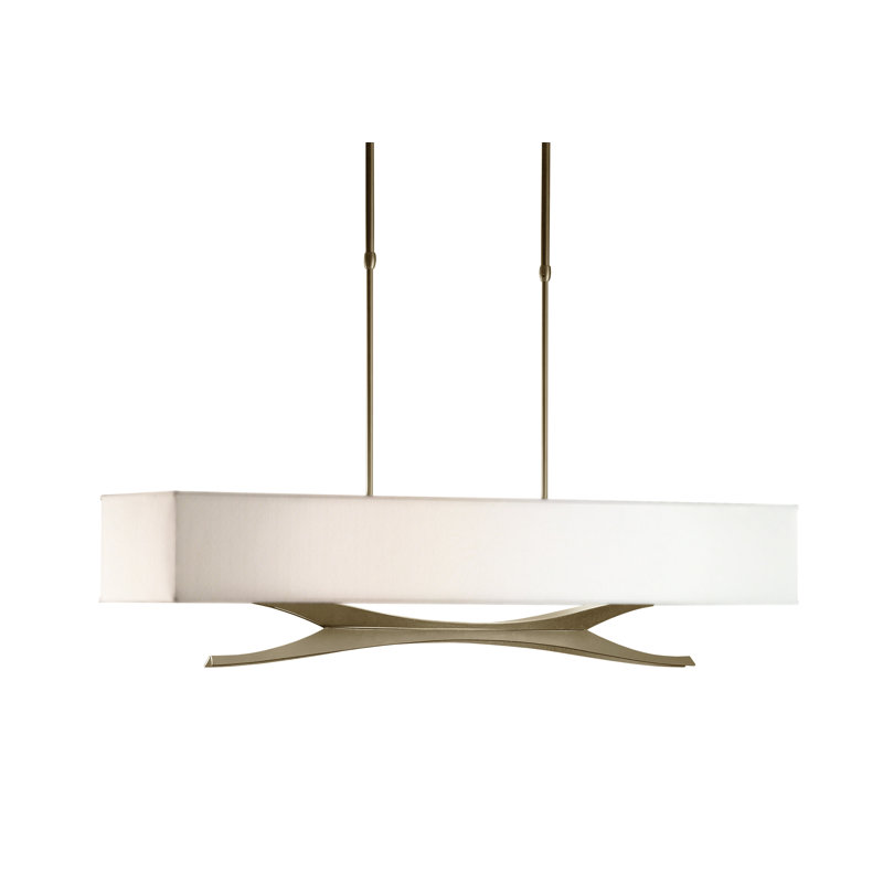 Moreau 4 - Light Kitchen Island Pendant, Natural Anna, Soft Gold