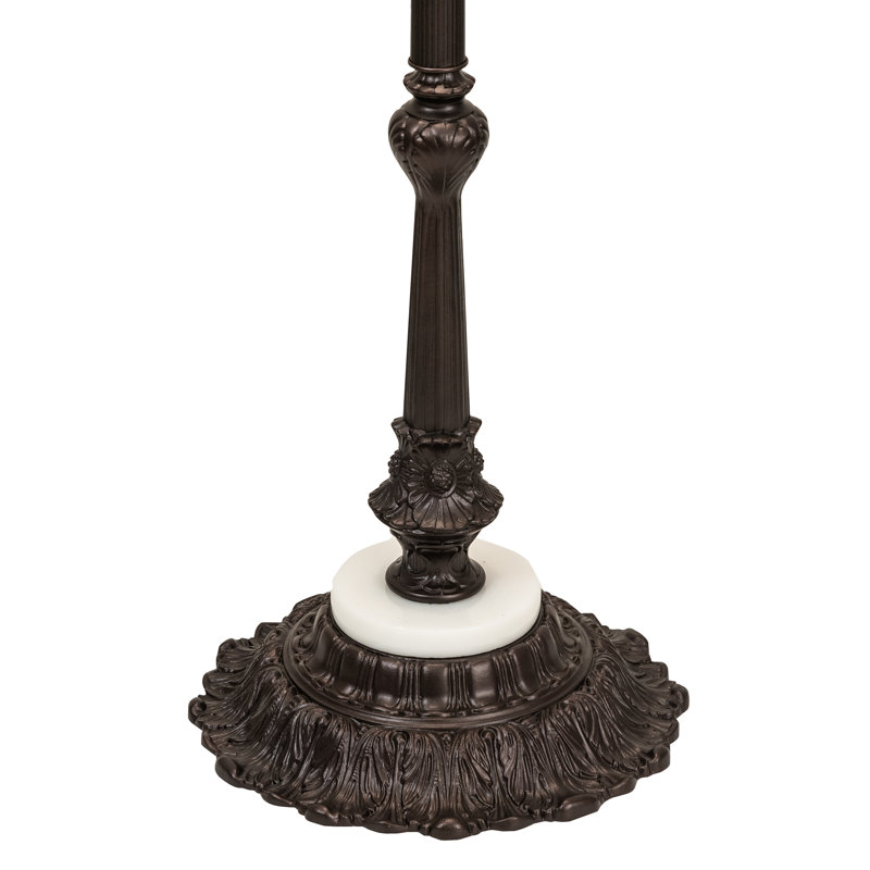 Greenbriar Oak Floor Lamp, White/Beige