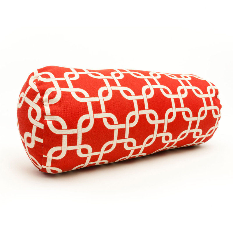 Links Outdoor Bolster Throw Pillow, Red