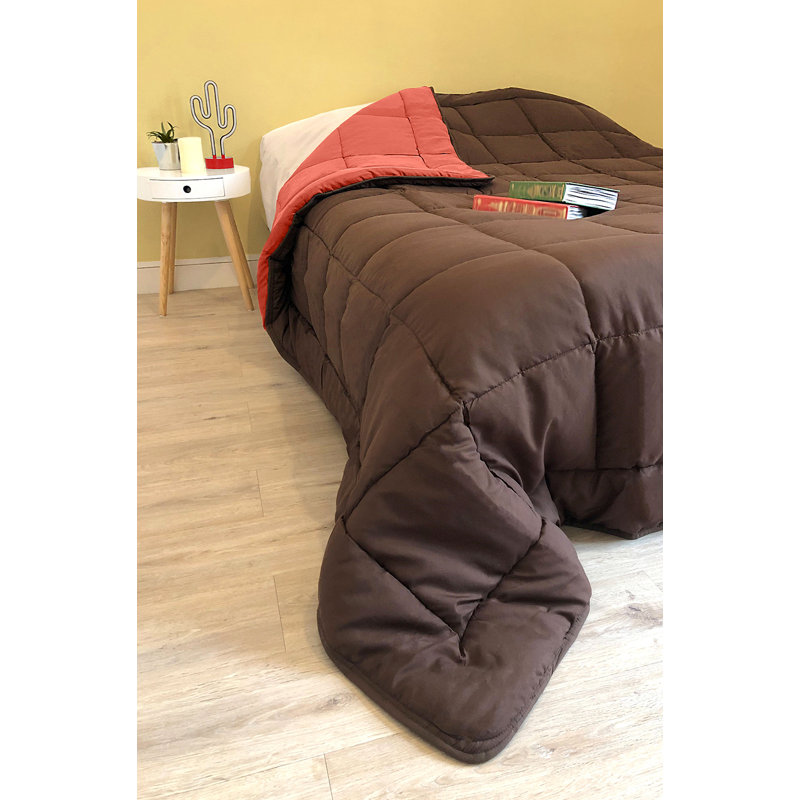 All Season Down Alternative Comforter, 240 x 260 cm, Dark Brown