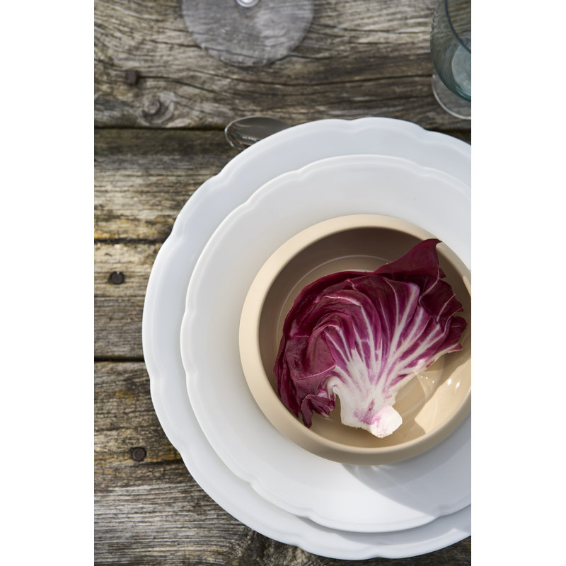 Reminiscence Porcelain Limoges Dinner Plate, White