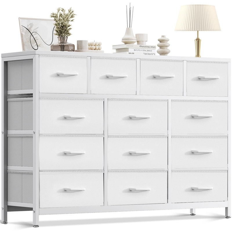 140 cm W Chest of 13 Drawers, White