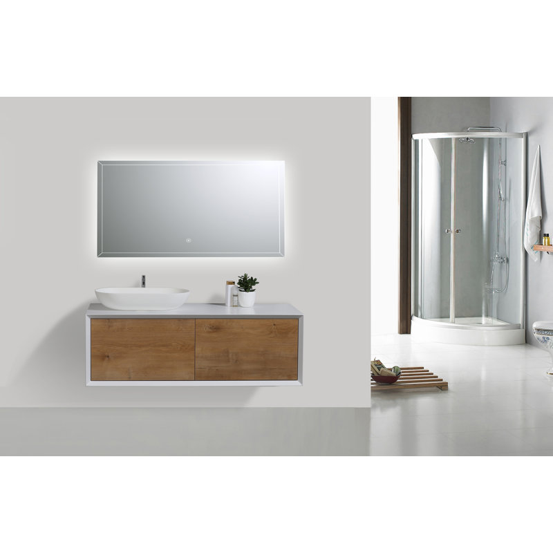 Ensemble de meuble-lavabo mural simple 48 po Leffler