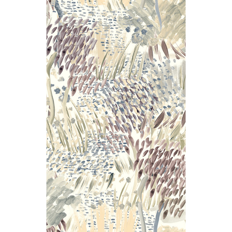Papier peint abstrait Wynton, Beige / Brun