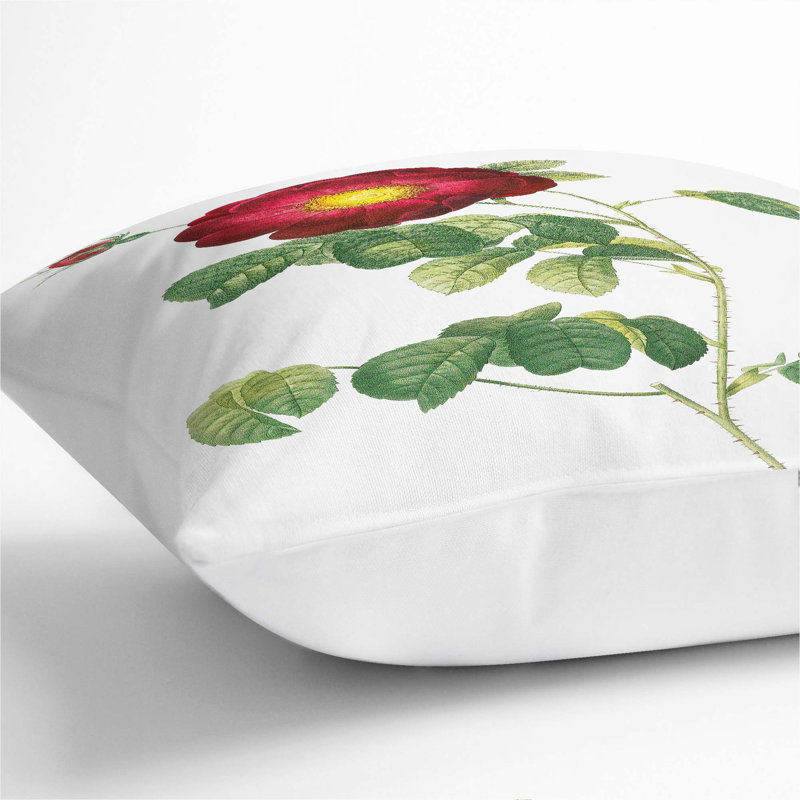 Square Throw Cushion, 55cm H x 55cm W x 20cm D, White