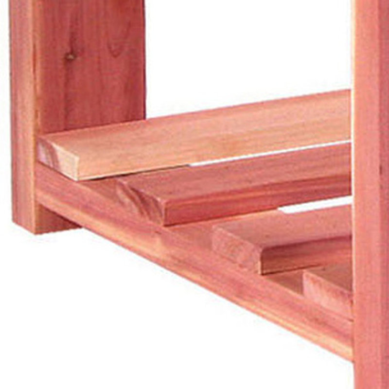 Cedar Red 31.5" Wooden Shoe Storage Bench