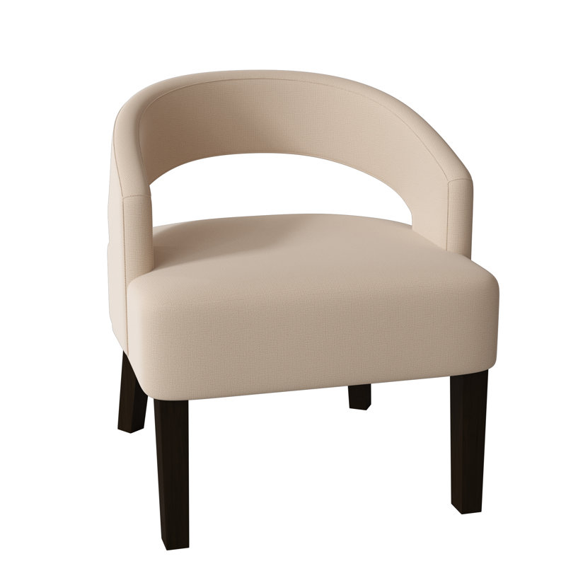 Fauteuil demi-tonneau Carly, Plage Lena, Marron foncé