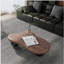 Table basse de 40 pouces en forme de nuage avec 3 pieds sphériques pour le salon, pieds noyer noirs-1049450066-1049450076