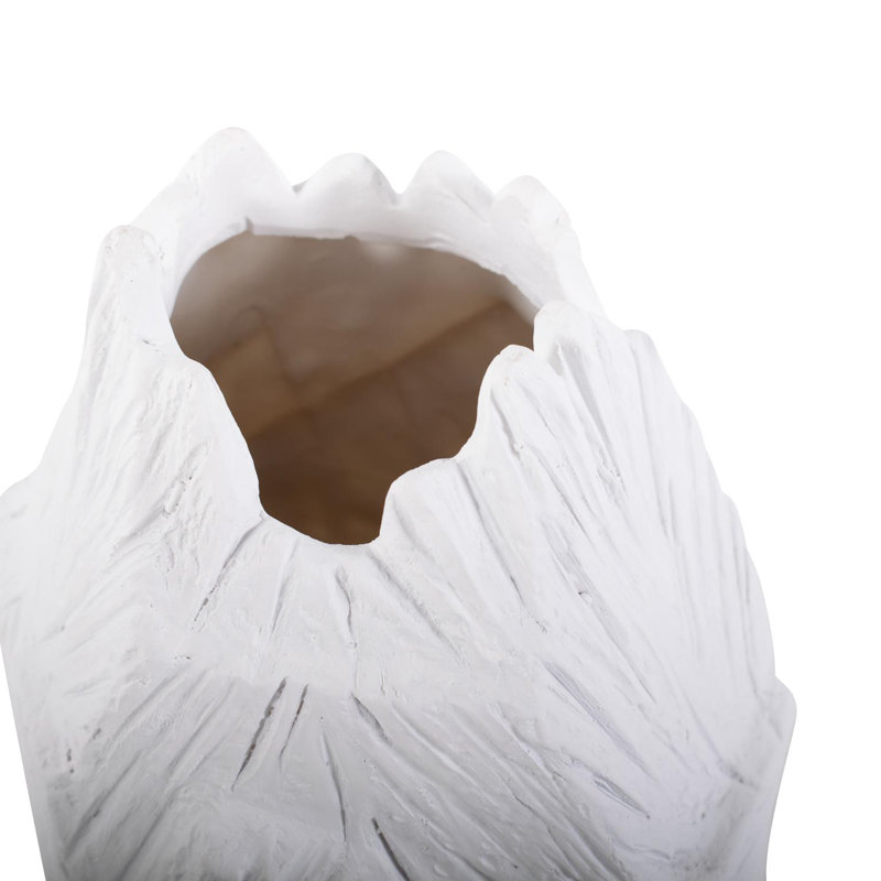 Vase abstrait abstrait en orme blanc