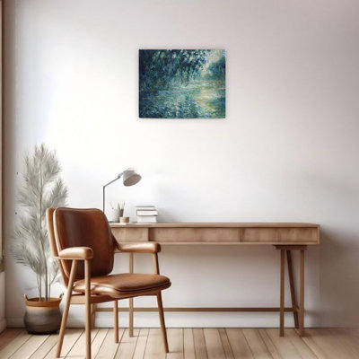 "Morning on the seine", art mural sur toile 24 "x 18"
