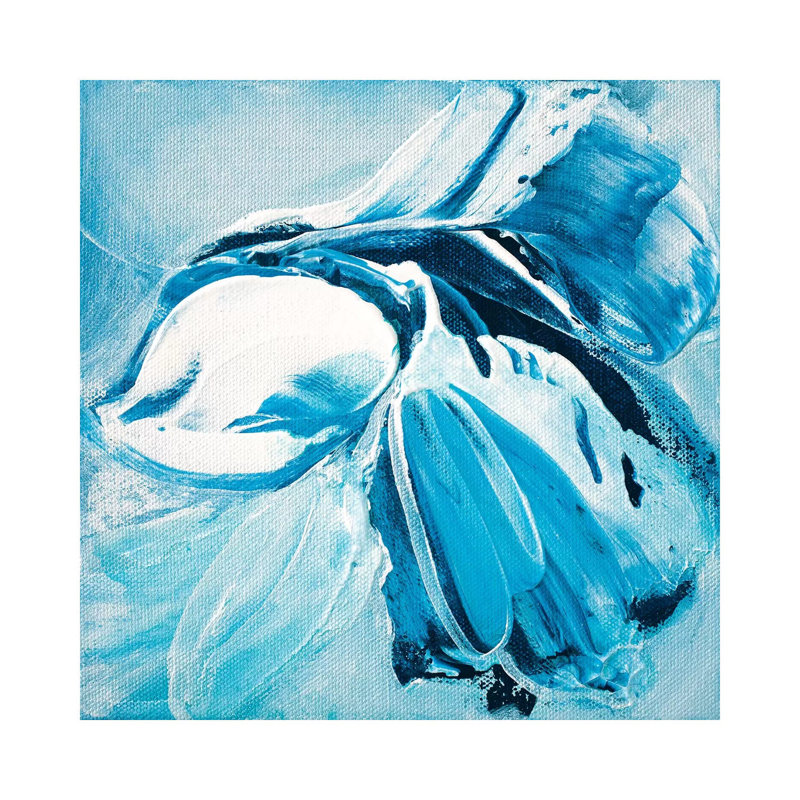 Blue Dahlia by Jude Remedios - Wrapped Canvas Print, 30.48cm H x 30.48cm W x 1.905cm D