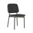 Mid-Century Modern Dining Chairs Set of 2, Upholstered Faux Leather Seat & Back, Wood Accent with Metal Legs, Side Chairs for Kitchen, Dining Room & Living Room, Black-532510779