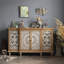 Armoire à chaussures en bois massif brun