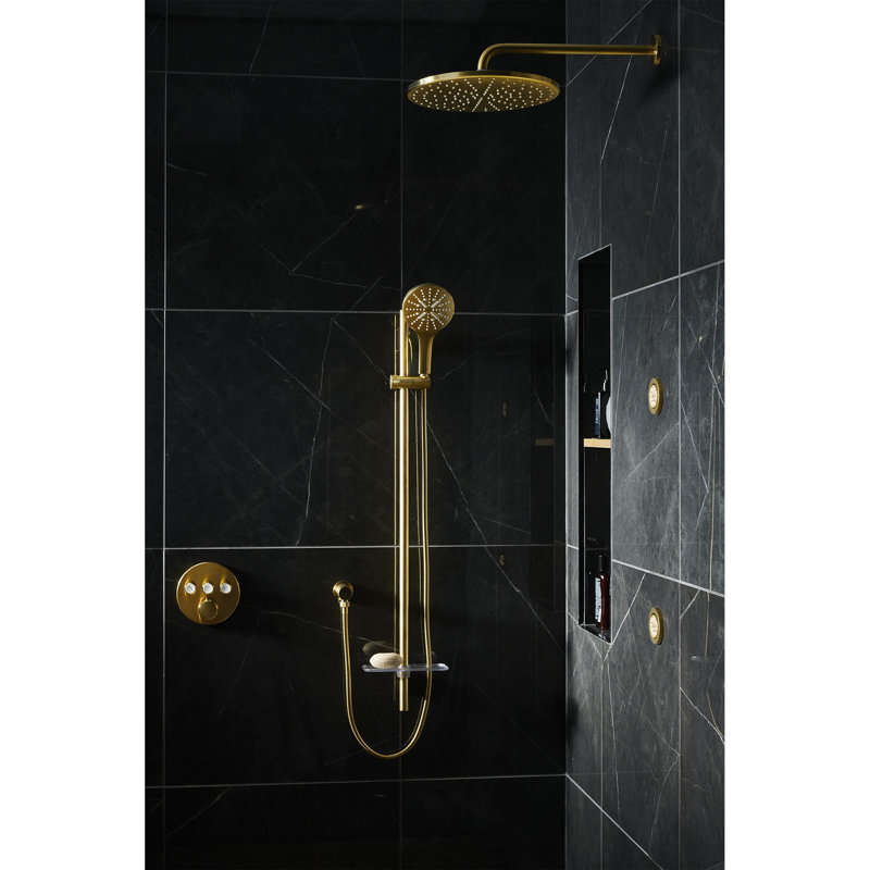 Rainshower 1/2-Inch Handheld Shower Wall Union, Brushed Cool Sunrise