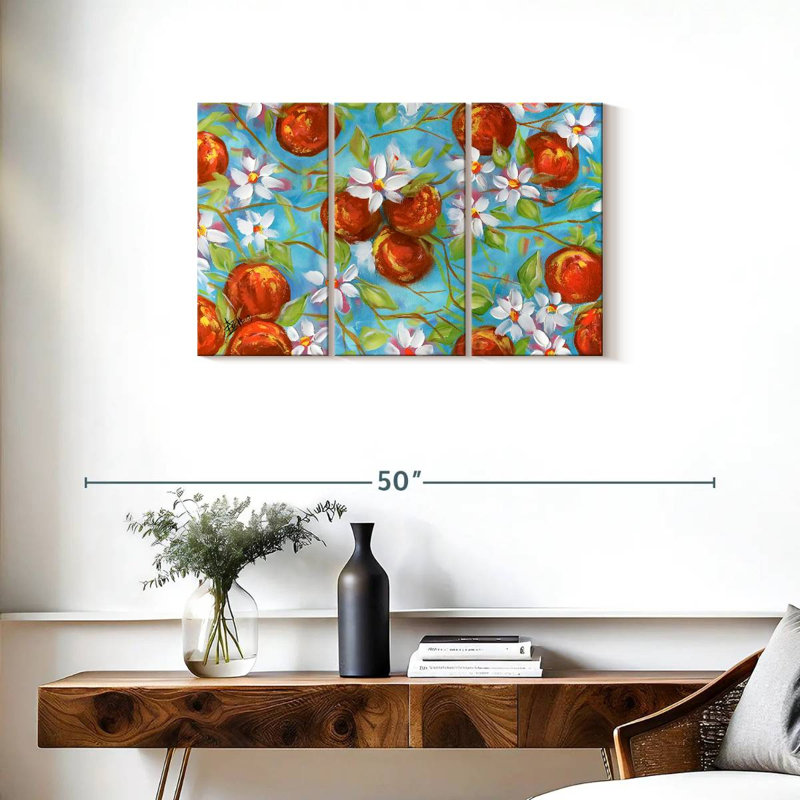 Yarlin Orange Blossoms, 20" H x 33" W