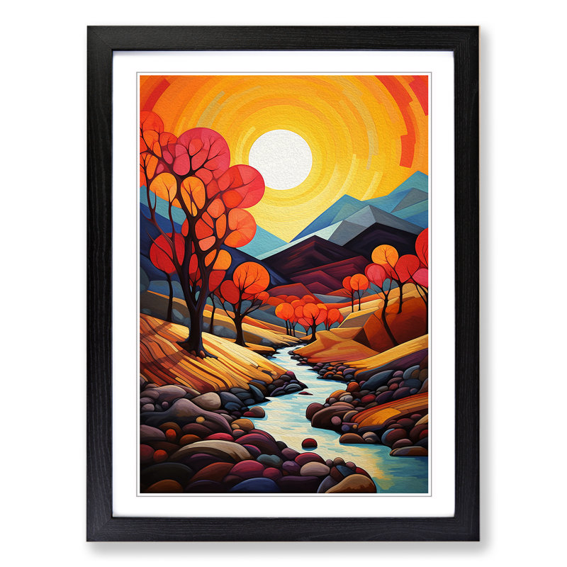 Landscape Orphism No.3 - Framed Print, Black Framed, 46cm H x 34cm W x 2" D
