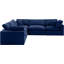 Canapé modulaire en velours réversible de 120 po de large Isshak-87141436