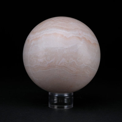 Véritable sphère onyx rose polie véritable du Mexique