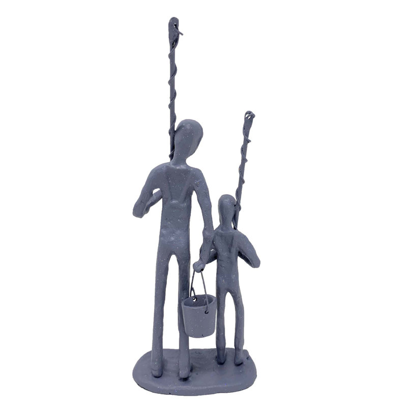 FISHING TRIP Figurine 21cm, Grey Shimmer