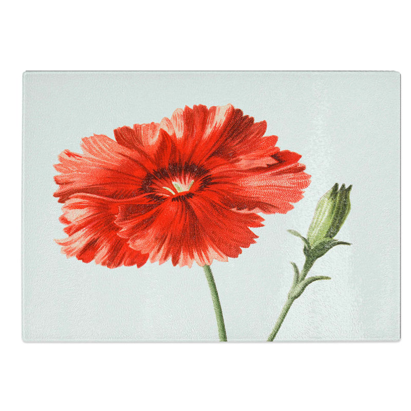 Glass Pink Flower by Frederick Edward Hulme Chopping Board, 39 cm W x 28.5 cm L
