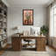 Plantes et fleurs, vitrail, fleurs, livres, fond