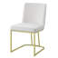 Ensemble de deux chaises d'appoint en velours blanc et or