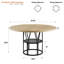 Round Metal Base Dining Table-1950472945