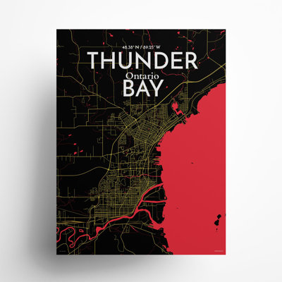 " Thunder Bay Canada City Map "