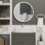 Willetton Minimalist White Round Bathroom Mirror