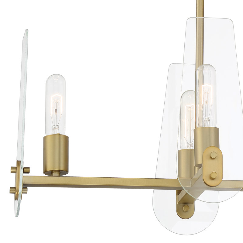 Luminaire suspendu linéaire à 6 lumières pour îlot de cuisine Juwariya