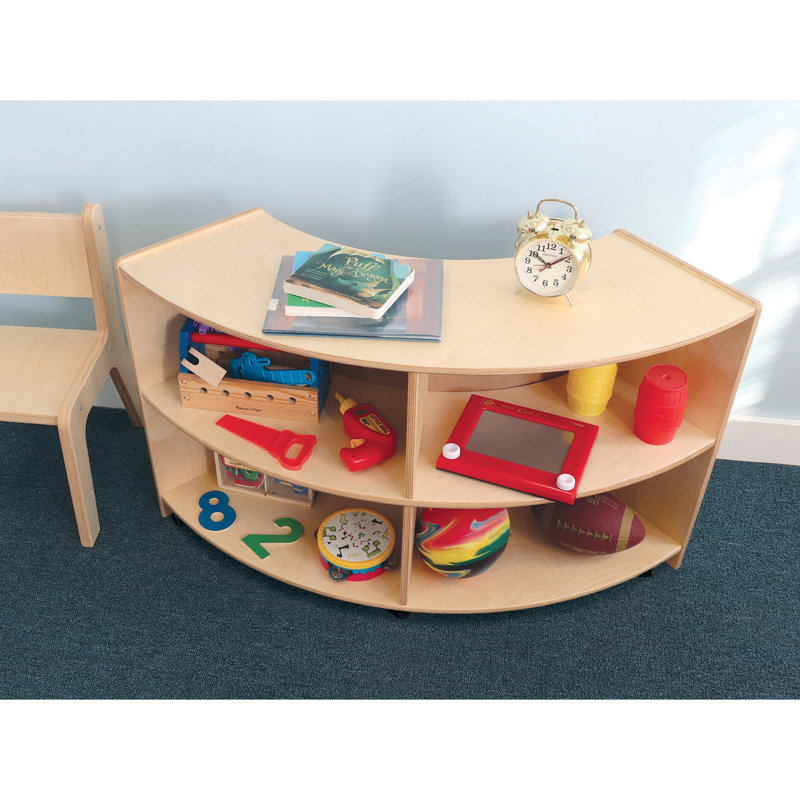 4 Compartment Manufactured Wood Shelving Unit