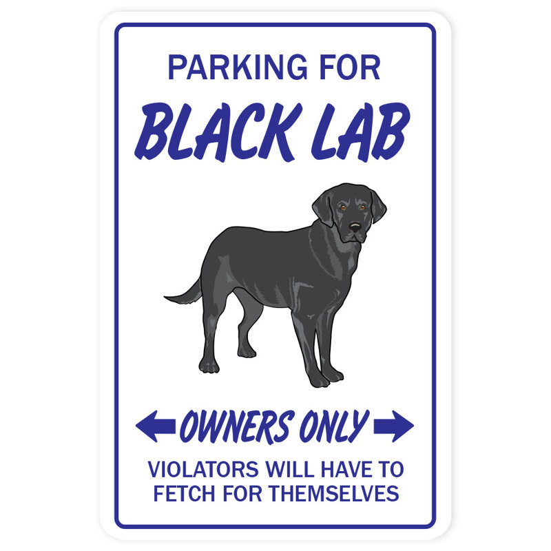 Plaque de chasse labrador noir