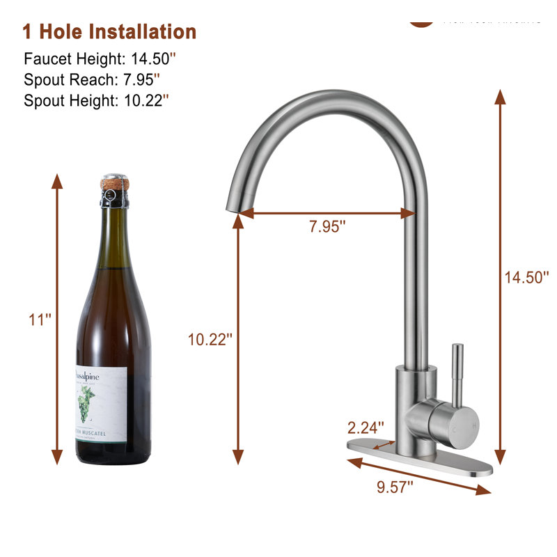 Évier de cuisine à double cuve encastrée en acier inoxydable 33 po x l 22 po avec robinet de cuisine, Nickel brossé