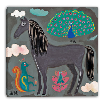 Art mural sur toile Folk Horse