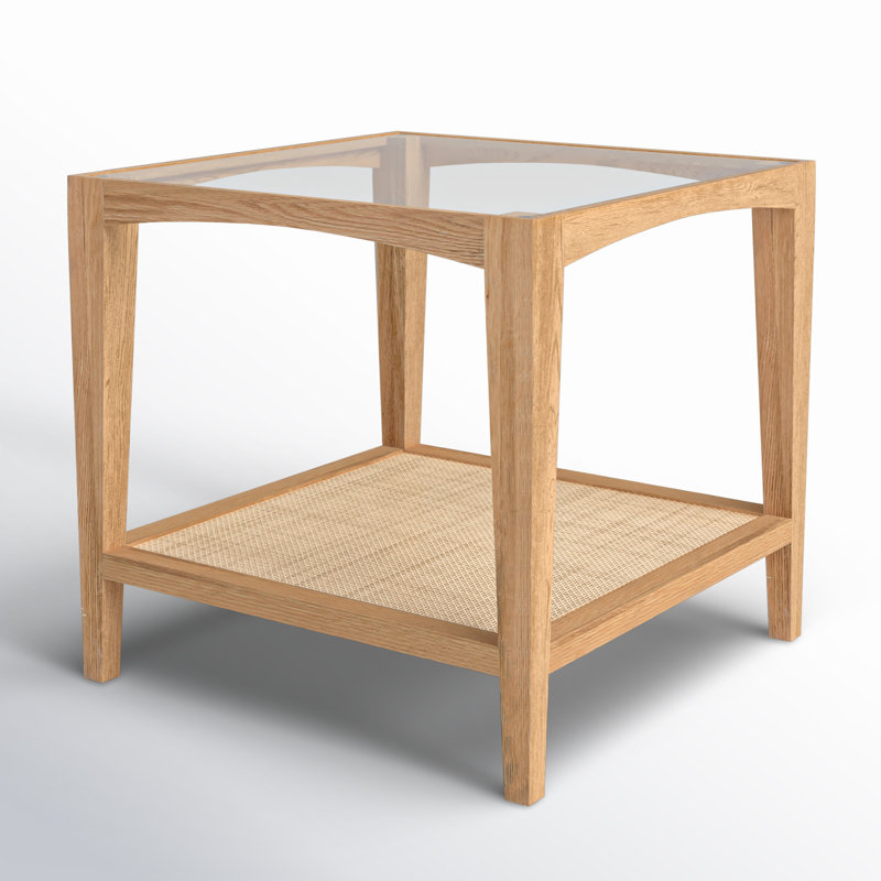 Broderick Glass End Table with Storage