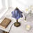 14 Inch High Tiffany Flower Style Table Lamp, Multicolored Art Stained Glass Desk Light With Creativity Colored Glass Leaves Design-1378721248