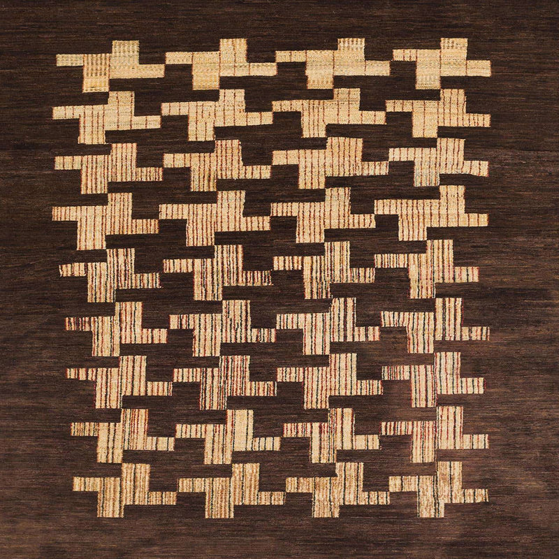 Tapis abstrait moderne 1619, Carré 3 pi