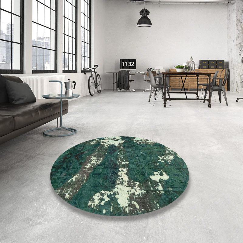 Abstract Indoor Rug, Round 6'