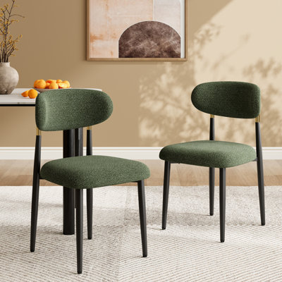 Chaises de salle à manger modernes et minimalistes, rembourrées, avec structure en métal