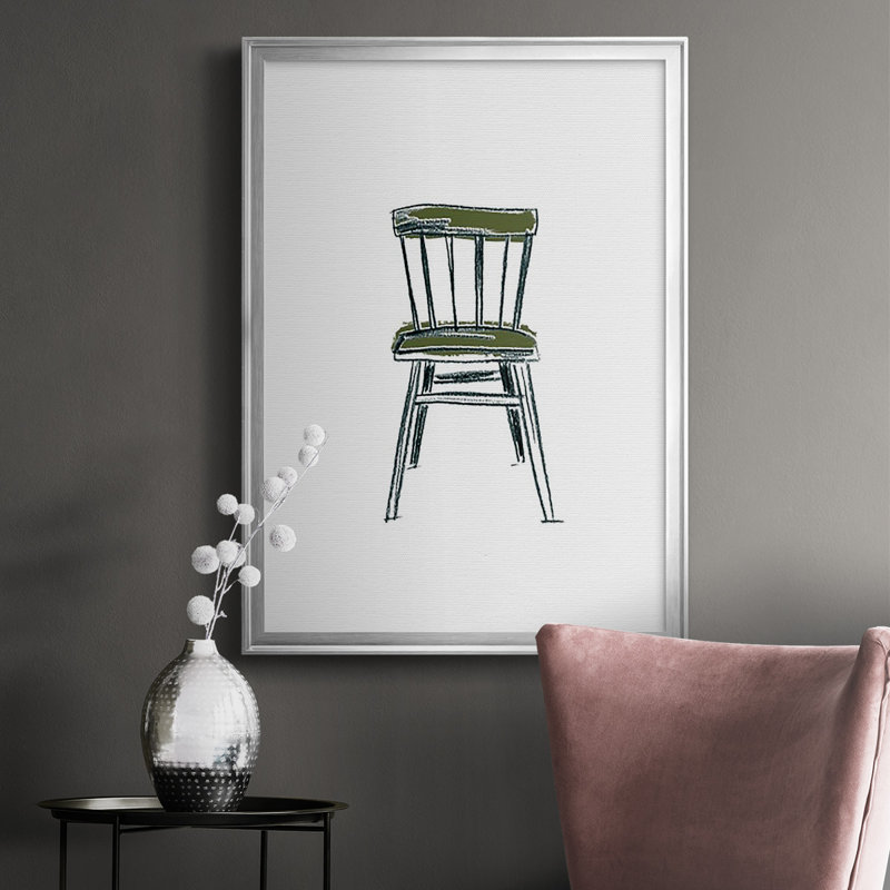 Karrick Take A Seat IV - reproduction de cadre photo, Argent, H 24,5 po x l 18,5 po x P 1 po