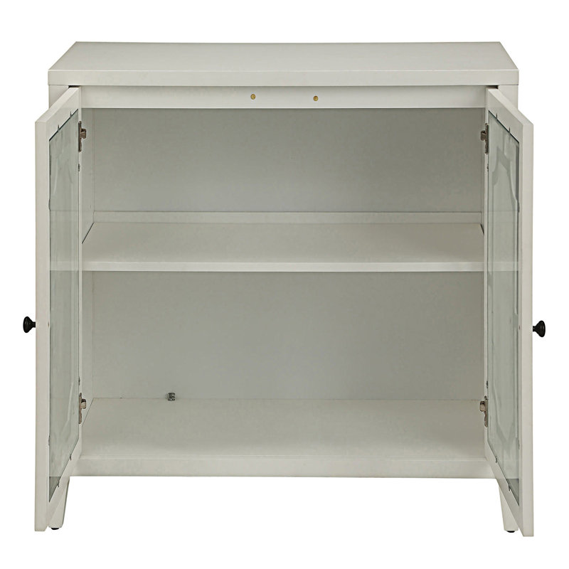 White Console Table with 2 Doors