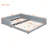 Queen Size Upholstered Platform Bed with PU Leather