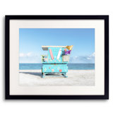 Miami Lifeguard Chair - Chair 100 Print by Richard Silver