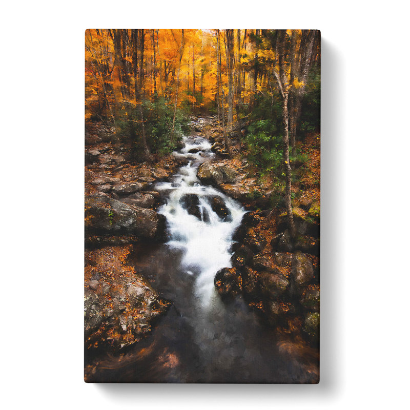Woodland Stream - Wrapped Canvas Print, 91cm H x 60cm W x 3cm D