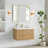 Barcelona 36" Floating Single Bath Vanity in Washed Ash Grey with White Quartz Stone Top-121696733-121696731