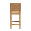 Tabouret de bar moderne bohémien fabriqué à la main avec un ruppie maritime naturel et du bois d'acajou